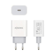 Cargador aisens usb-c pd3.0 1 puerto 1xusb-c 20w, blanco