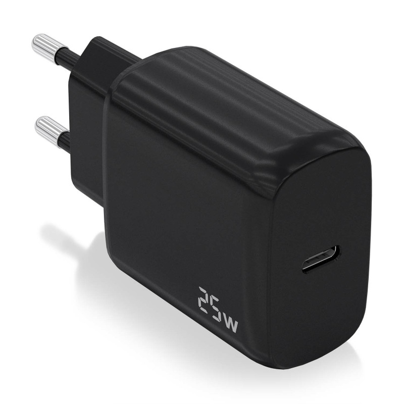 Cargador aisens usb-c pd3.0 1 puerto 1xusb-c 25w, negro