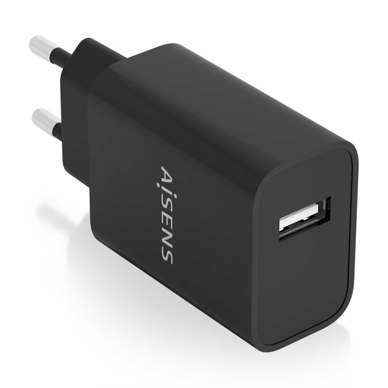 Aisens - cargador usb 10w alta eficiencia, 5v/2a, negro