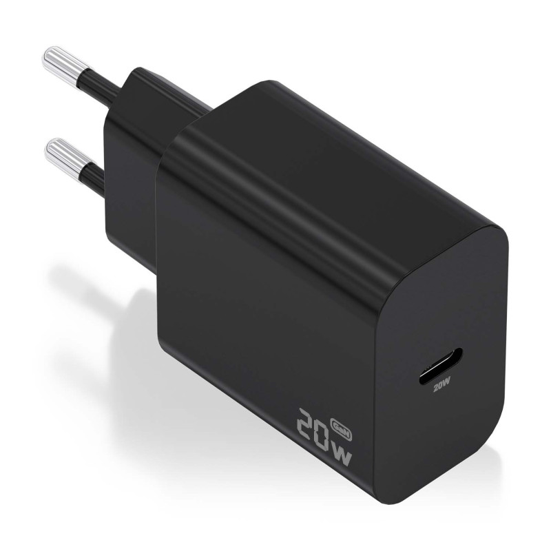Cargador aisens gan 20w, 1xusb-c pd3.0, negro