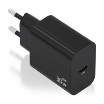 Cargador aisens gan 30w, 1xusb-c pd3.0, negro