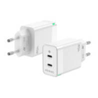 Aisens - cargador gan 45w, 2xusb-c pd3.0 qc4.0, blanco