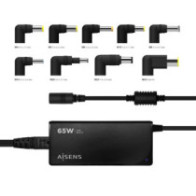 Aisens cargador 65w automatico universal multitension con 9 conectores + usb-a qc.3.0
