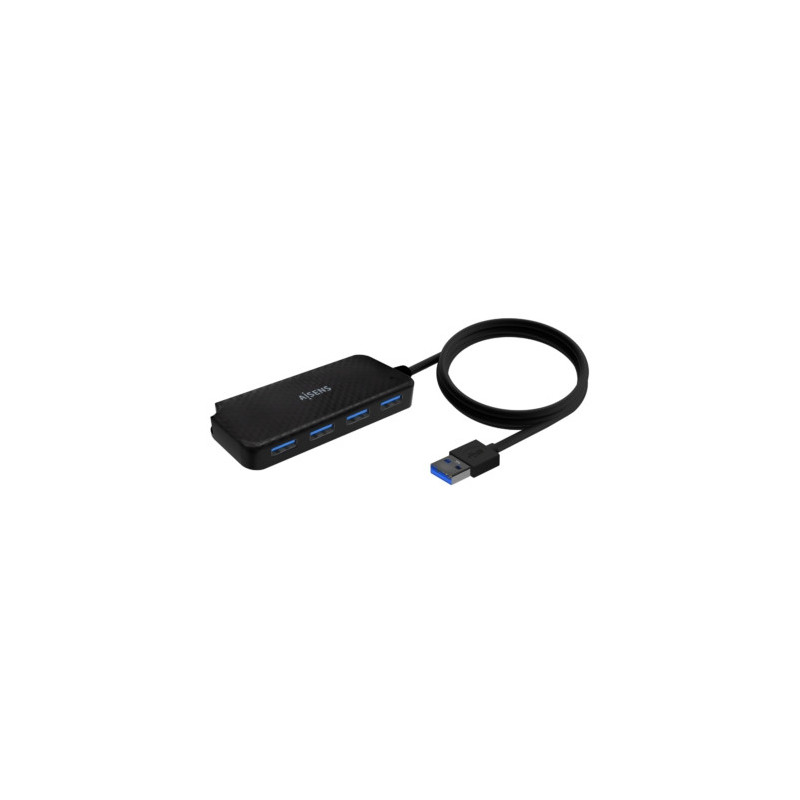 Aisens - hub usb 3.0, tipo a/m-4xtipo a/h, negro, 60cm