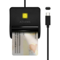 Aisens lector de tarjeta dni usb-c, negro
