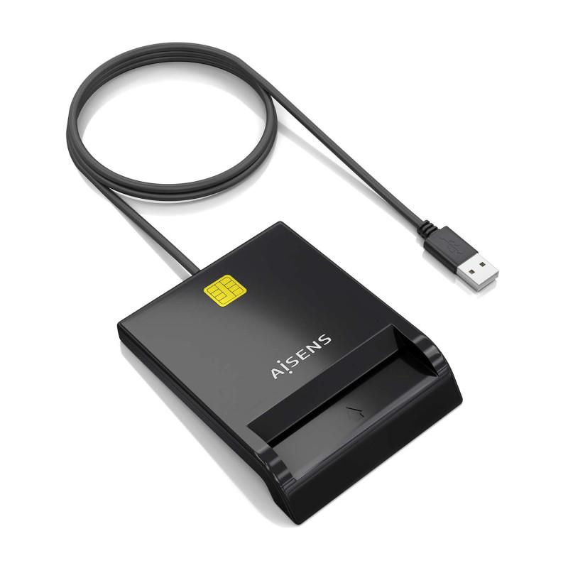 Aisens - lector de tarjeta inteligente dni, negro