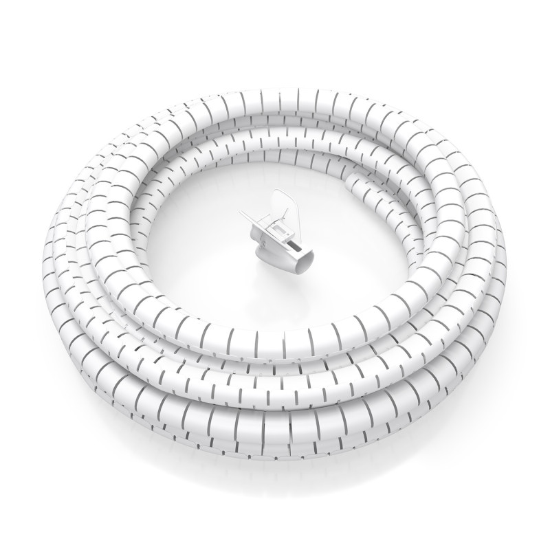 Aisens - organizador de cable en espiral 25mm, blanco, 3.0m