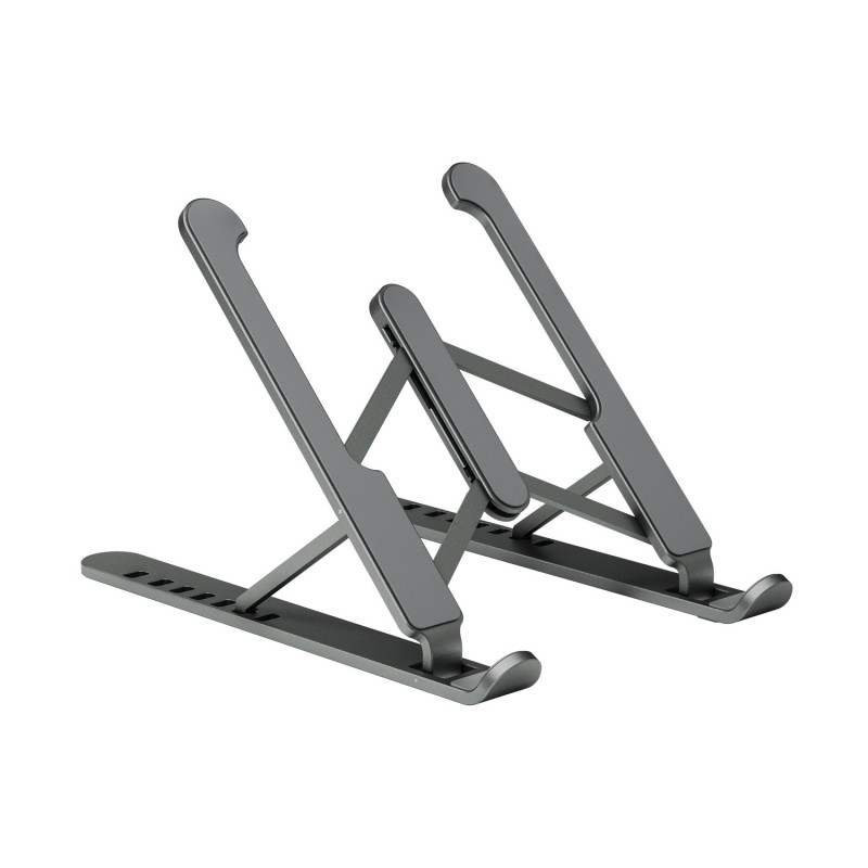Aisens soporte de sobremesa ajustable para portatil o tablet, gris oscuro