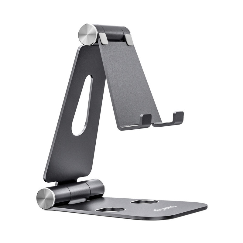 Aisens - soporte de sobremesa tama?o xl ajustable (2 pivotes) para movil / tablet, gris