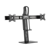 Aisens - soporte de mesa pro contrapeso giratorio e inclinable para 2 monitores 6kg de 17-27, negro