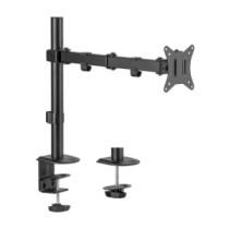 Aisens - soporte de mesa eco giratorio e inclinable para 9kg (3 pivotes, 1 brazo) de 17-32, negro