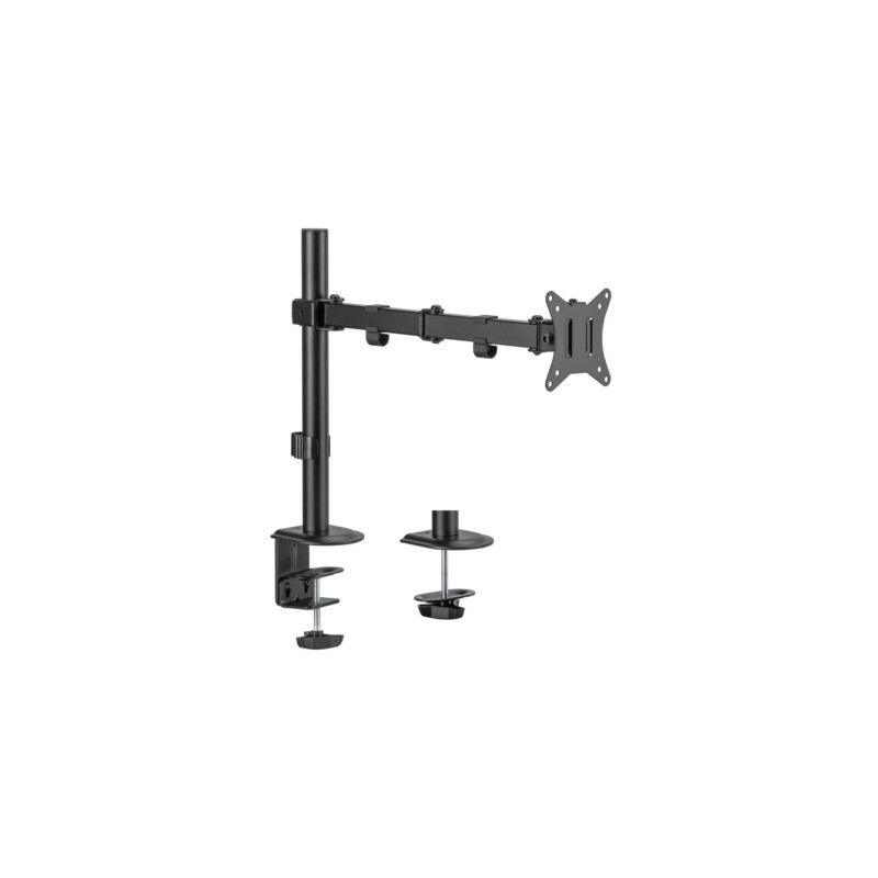 Aisens - soporte de mesa eco giratorio e inclinable para 9kg (3 pivotes, 1 brazo) de 17-32, negro