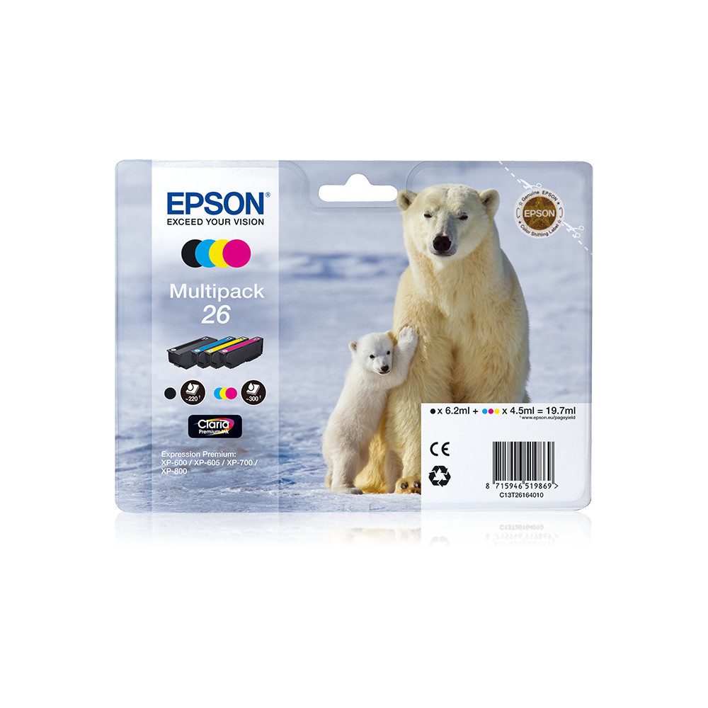 Tinta original epson t2616 multipack c13t26164010