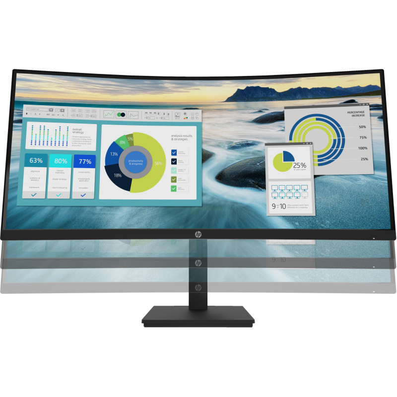 Hp monitor p34hc g4 / 34\ / wqhd / hdmi-displayport-usb(a)-usb(b)-usb(c) / regulable altura / curvo"