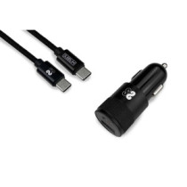 Subblim cargador coche dual pd20w+qc3.0+c to c/lightning b