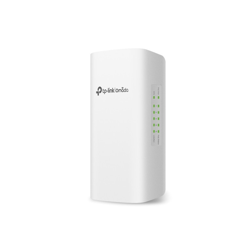 Tp-link switch omada smart de 5 puertos gigabit, 1 poe++ in y 4 poe+ out para exterior