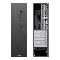 Caja microatx slim coolbox t370 2x2.5? gpu 251max low profile  fuente 500gr-t negro