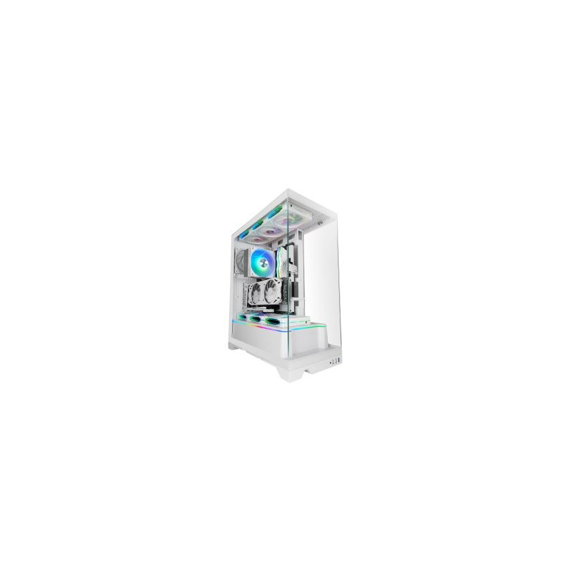 Caja atx mars gaming mcprismaw blanco triple cristal templado gpu max. 430mm 4x2.5