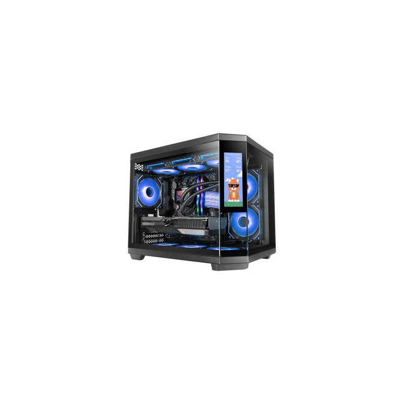Caja atx semitorre gaming mars gaming mc3tcorelcdm 3 cristal templado pantalla lcd 2x3.5 3x2.5 gpu 4