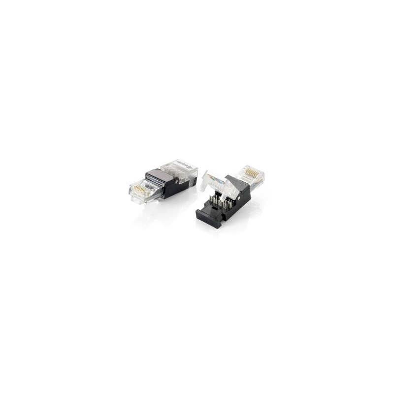 Kit 2 unidades conector rj45 equip cat5e toolfree no necesitas herramienta de grimpado 121163