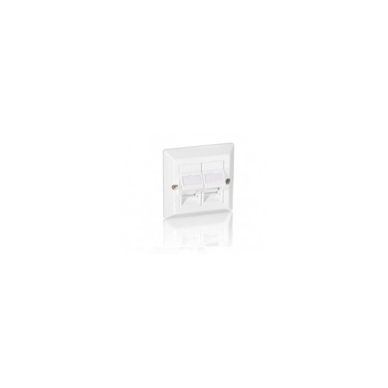Placa frontal universal equip roseta keyston 2 puertos 45? 760301