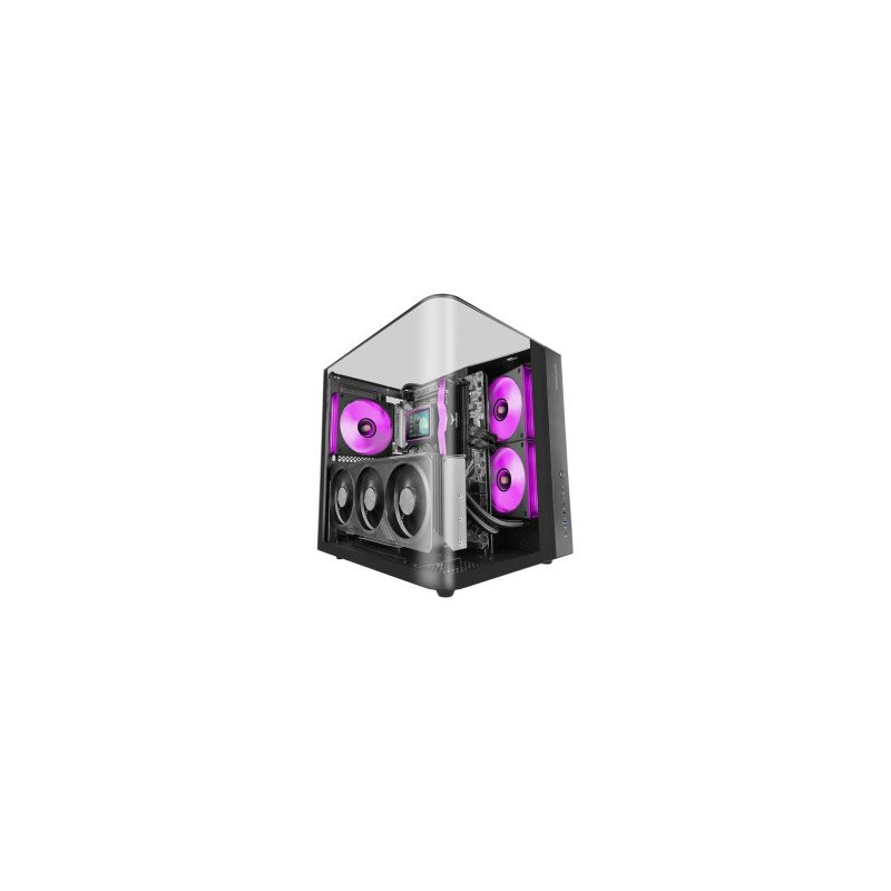 Caja atx cube mars gaming mcinfiniolite negra cristal templado curvo gpu 325mm