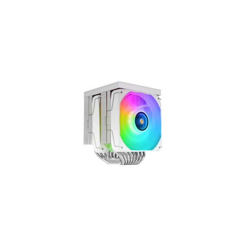 Ventilador con disipador de cpu mars gaming mcpulcdprow tdp 380w doble torre lcd argb blanco