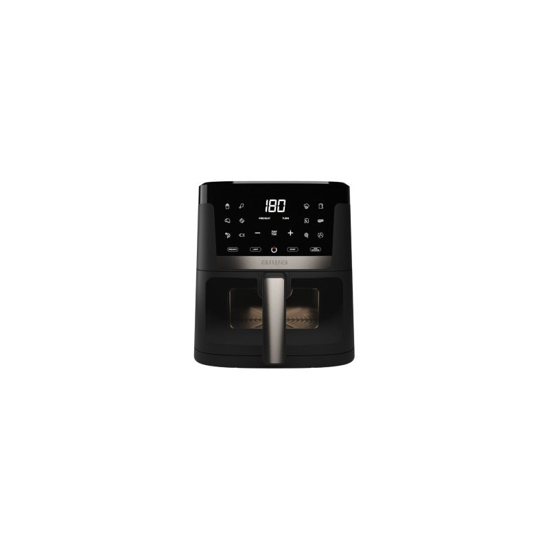 Freidora por aire aiwa chukuma afr-7000 7l 1800w 12 programas ventana visible color acero