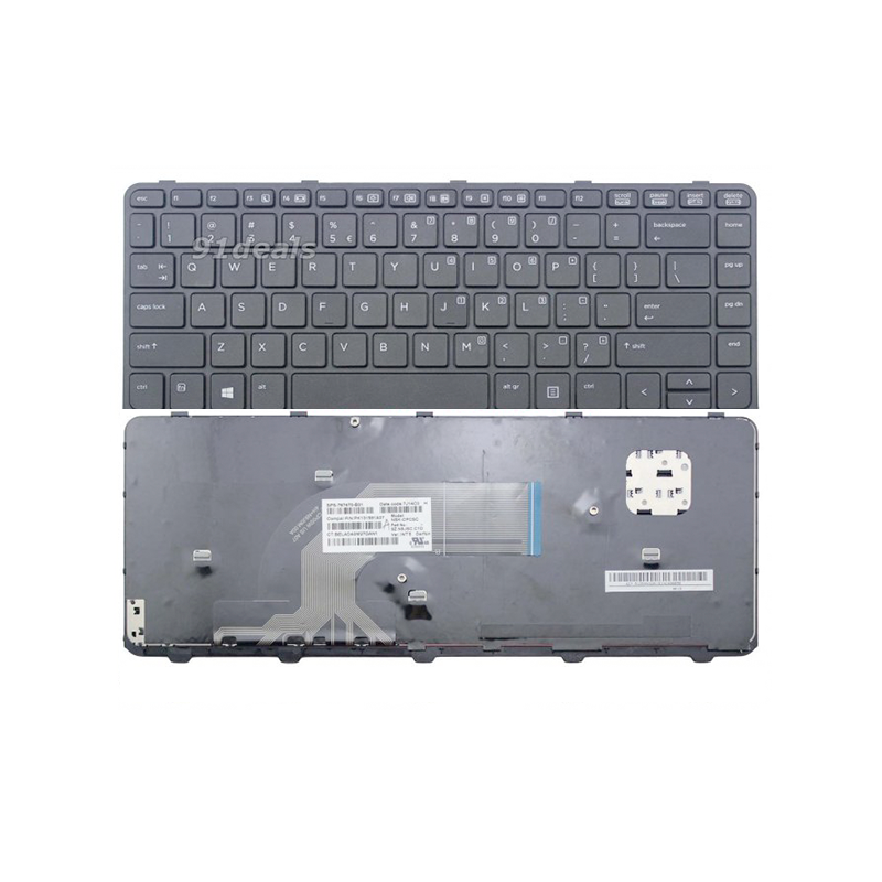 Teclado para portátil Ocasión HP Probook 430 g2 / 440 g1 / 445 g1 / 640 g1 / negro con marco alemán + pegatina castellano grado…