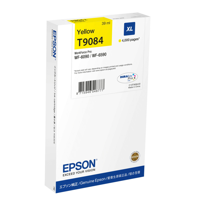 Tinta original epson t9084 xl amarilla c13t908440 39ml