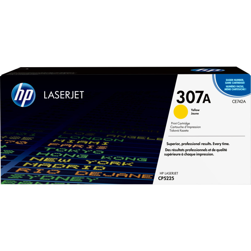 Tóner original hp ce742a amarillo 307a 7.300 páginas