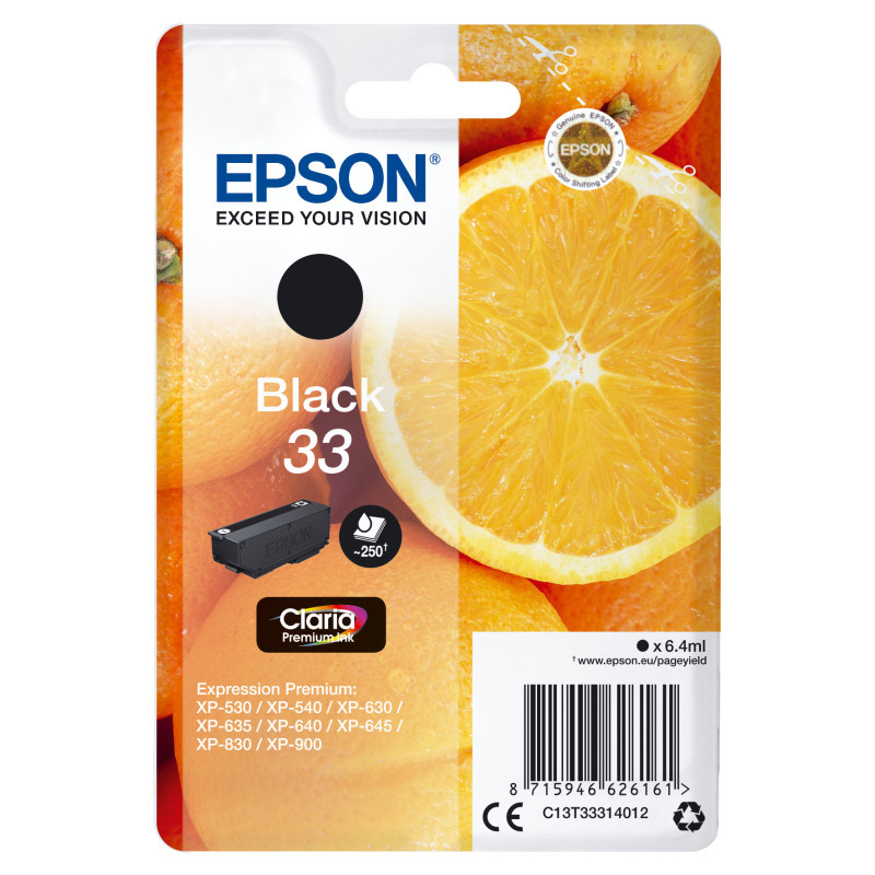 Tinta original epson t3331 negro c13t33314012 6.4ml