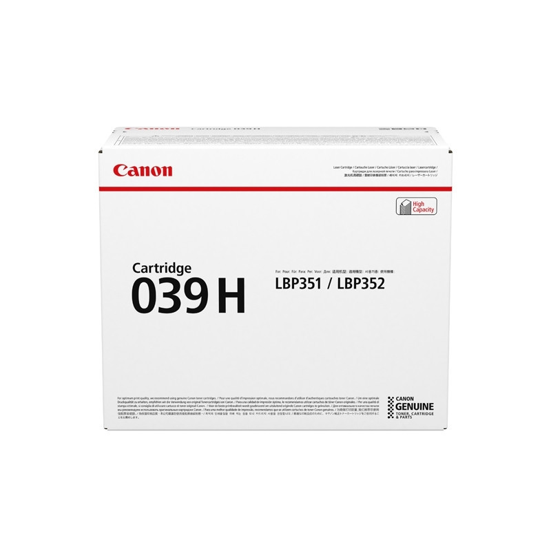 Tóner original canon 039h negro 0288c001 25.000 páginas