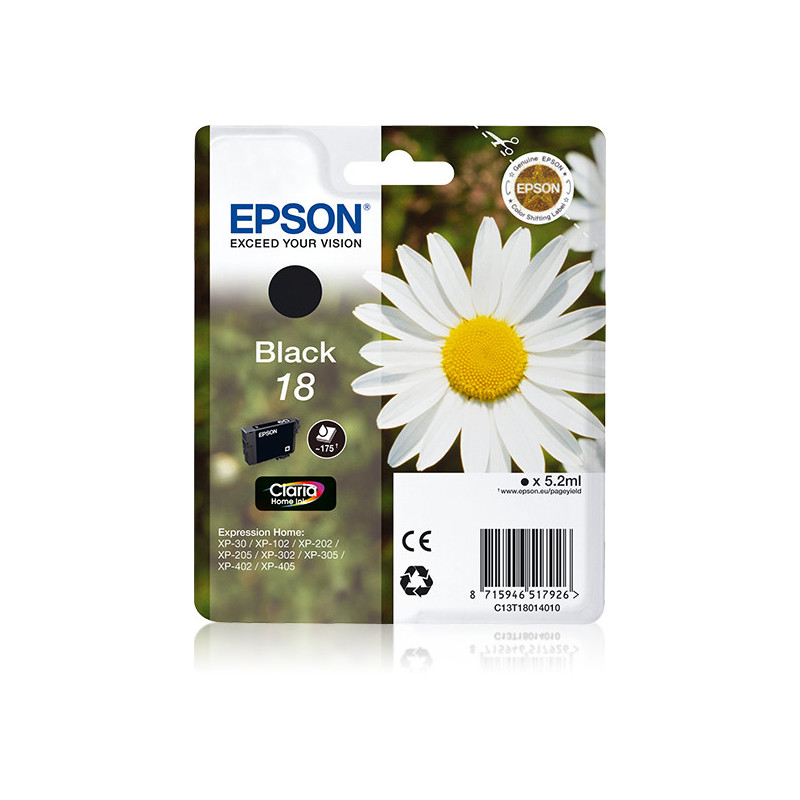 Tinta original epson t1801 negro c13t18014020 5.2ml