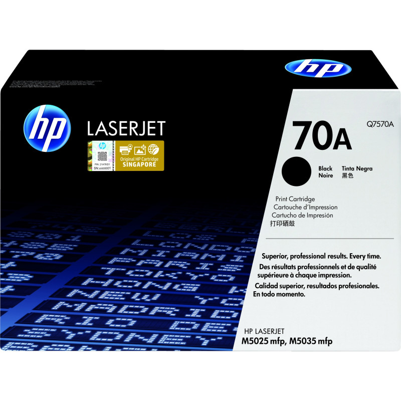 Tóner original hp q7570a 70a negro 15.000 páginas