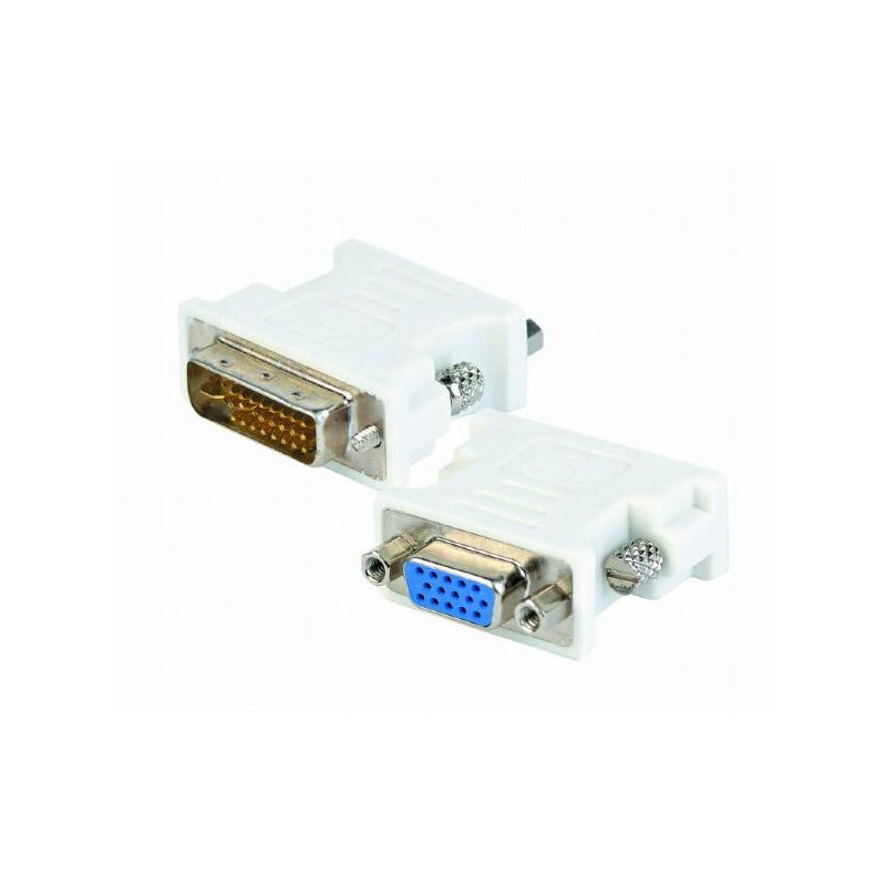 Adaptador DVI-I 24+5 macho a VGA hembra / Blanco / Cablexpert a-dvi-vga