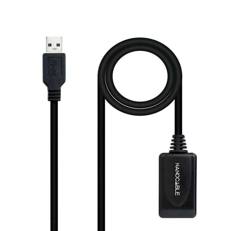 Cable USB amplificador activo USB 2.0 M/H 10 metros / Nanocable 10.01.0212
