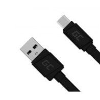 Cable datos USB 2.0 a Type-C 0.25m GREENCELL QC 3.0 KABGC03