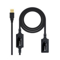 Cable USB amplificador activo USB 2.0 M/H 15 metros / Nanocable 10.01.0213