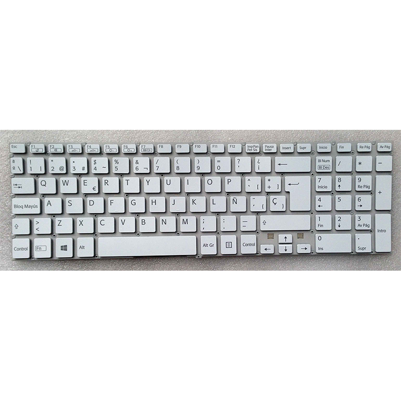 Teclado compatible para portátil SONY Vaio fit 15 series / svf15 blanco sin marco