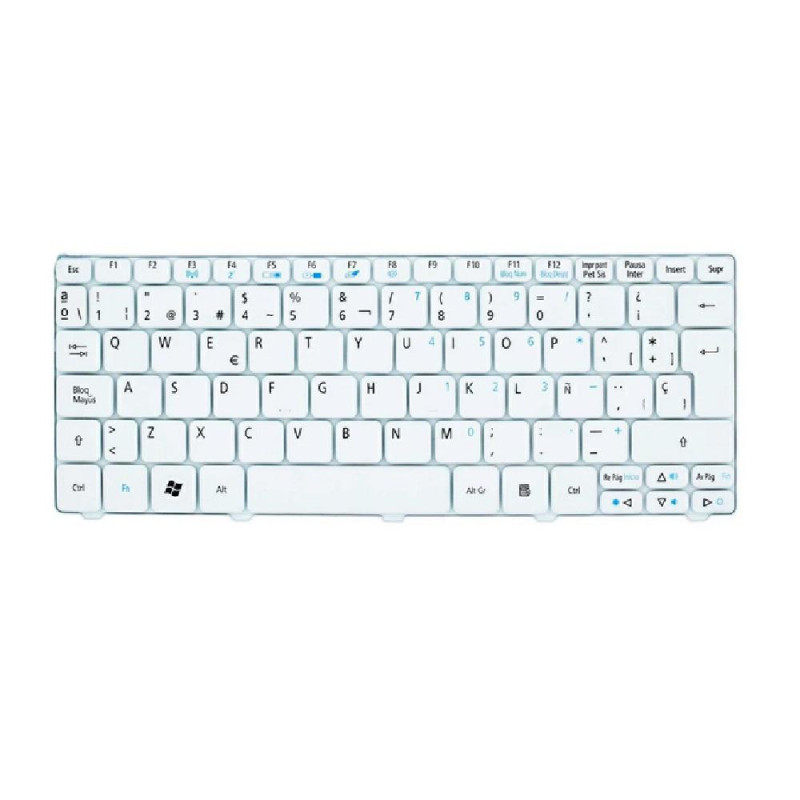 Teclado compatible para portátil ACER Aspire one D260 Blanco