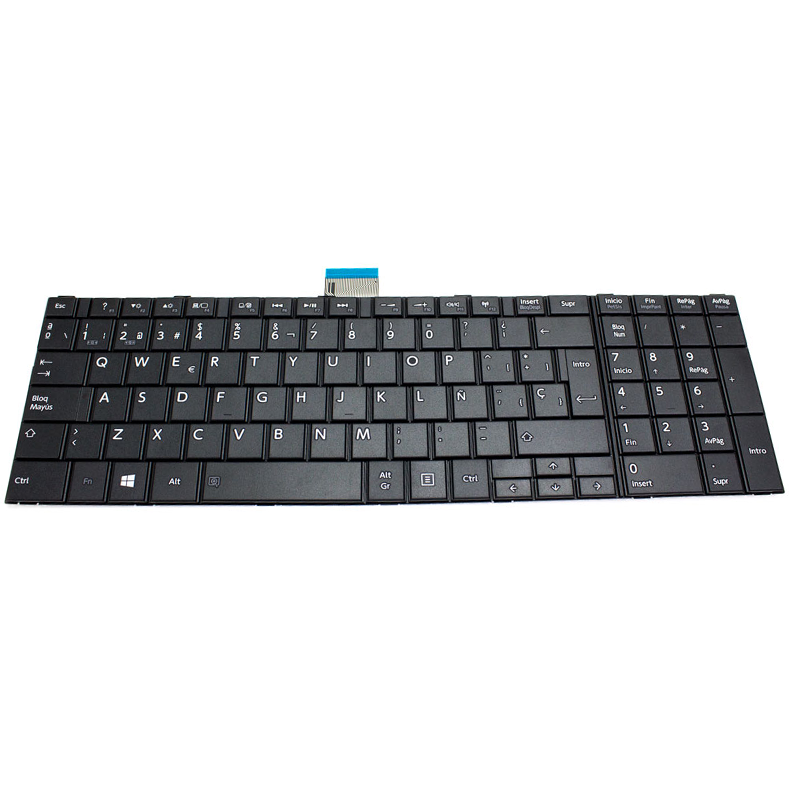 Teclado compatible para portátil TOSHIBA Satellite c50 / c50d / c55d / c50-a / c50d-a / negro
