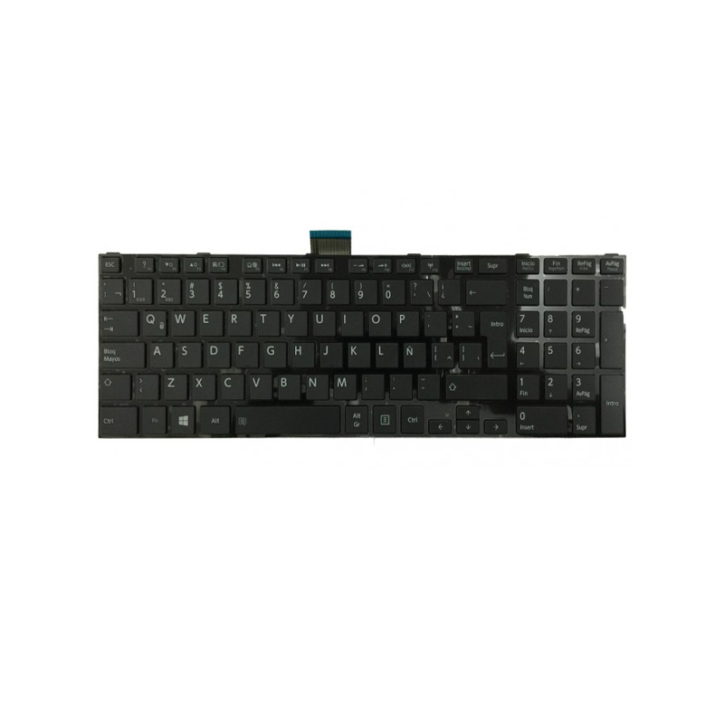 Teclado compatible para portátil TOSHIBA Satellite s50 / l50-a / s50-a / Marco negro
