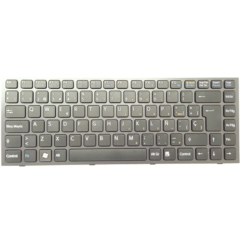 Teclado compatible para portátil SONY vpc-s11 negro con marco