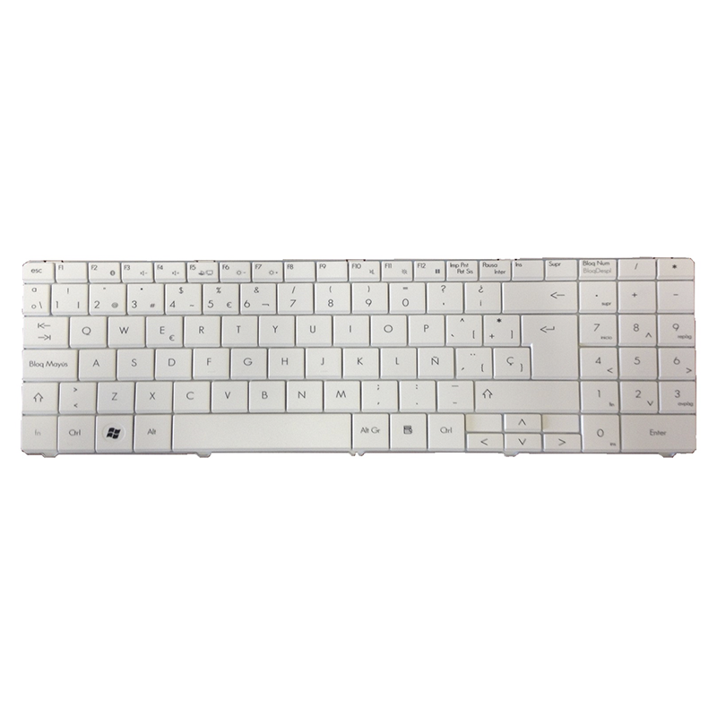 Teclado compatible para portátil PACKARD BELL st85 / st86 / mt85 blanco