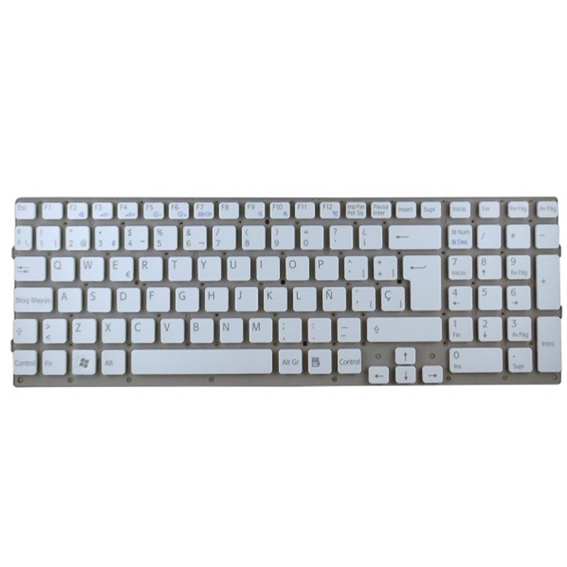 Teclado compatible para portátil SONY vpc-ec blanco  vpcec2m1e / vpceb4e1