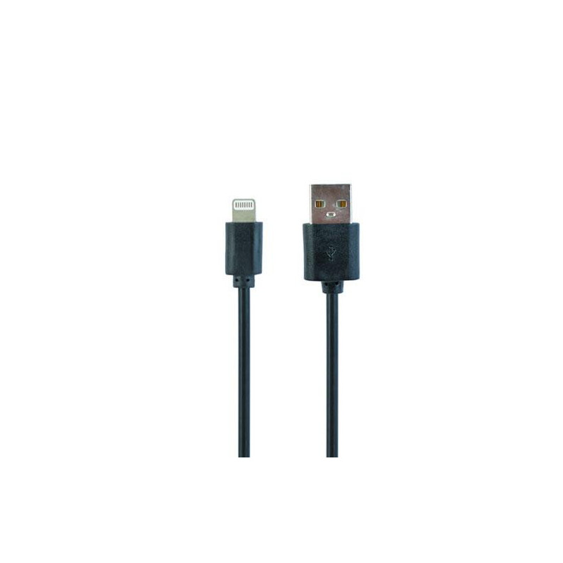 Cable datos USB 2.0 a Lightning iPhone 5-8 / 1m / Negro / Cc-usb2-amlm-1m
