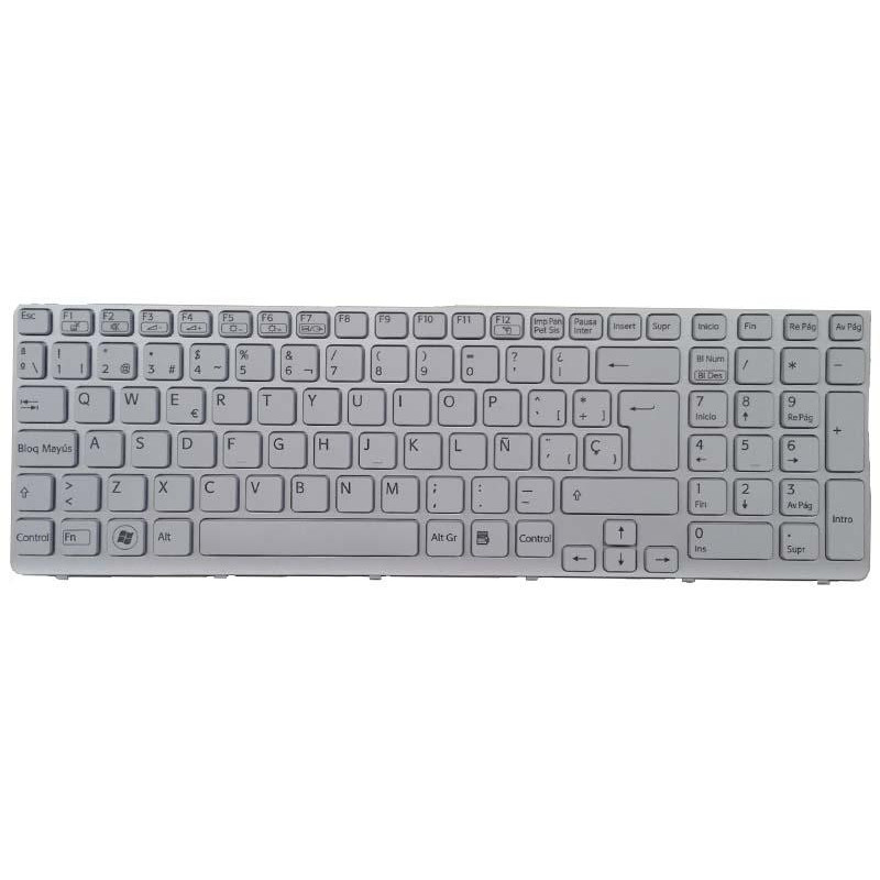 Teclado compatible para portátil SONY sve15 / sve17 series retroiluminado blanco