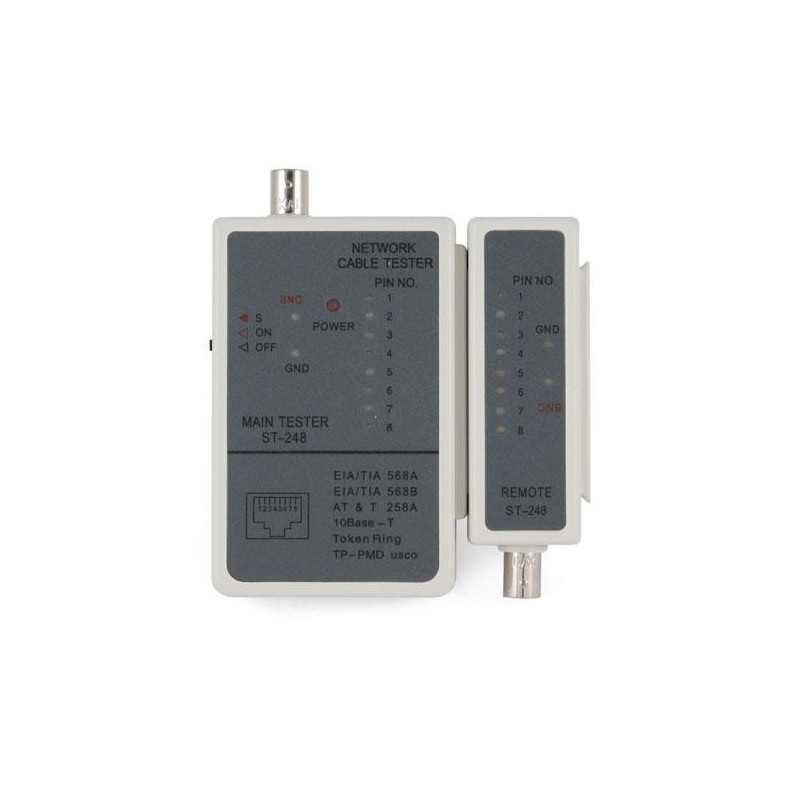 Tester para cables RJ45 y RG58 / Gembird / NCT-1