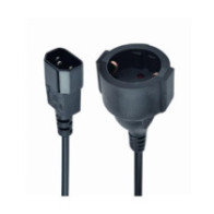 Cable adaptador de alimentacion (C14 macho a Schuko hembra ) / 16a / 15cm / PC-SFC14M-01